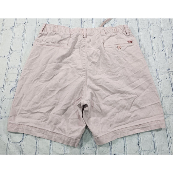 Levis MENS SZ L XX Chino EZ Shorts Pink Stretch Drawstring Casual Preppy Chino - Picture 7 of 12